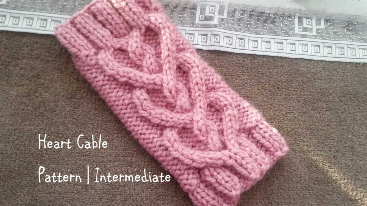 Knit heart cable pattern