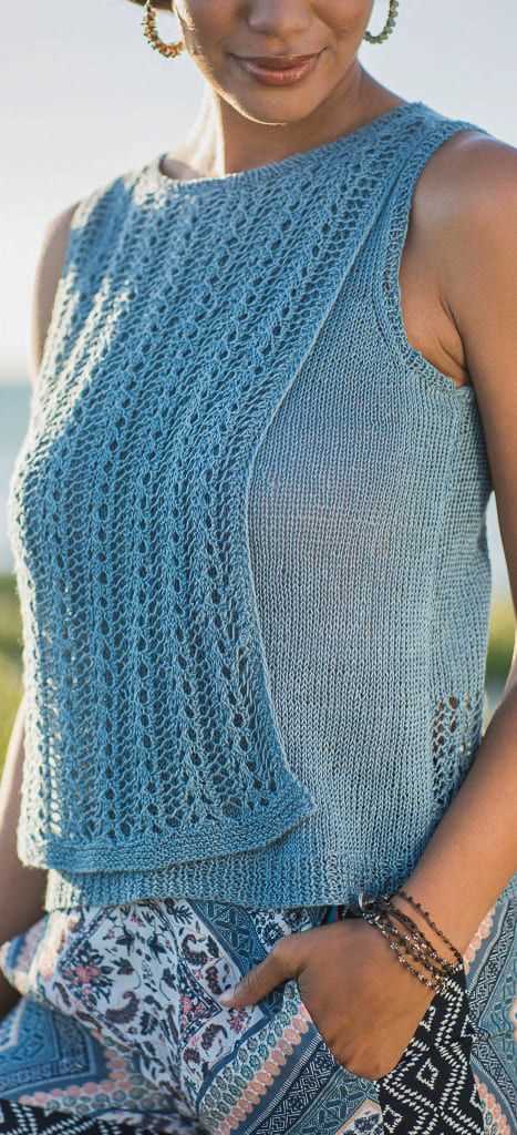 Knit lace tank top pattern