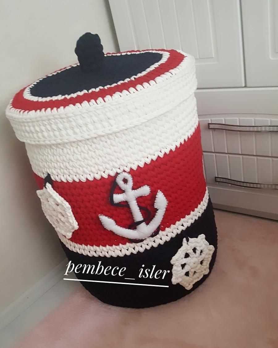 Knit laundry basket pattern