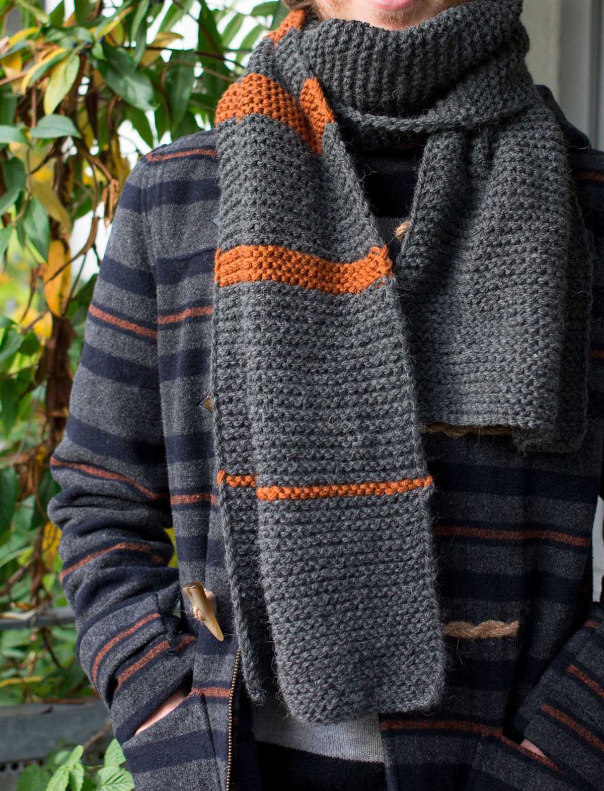 Knit mens scarf pattern