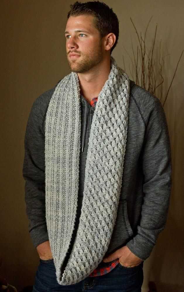 Knit mens scarf pattern