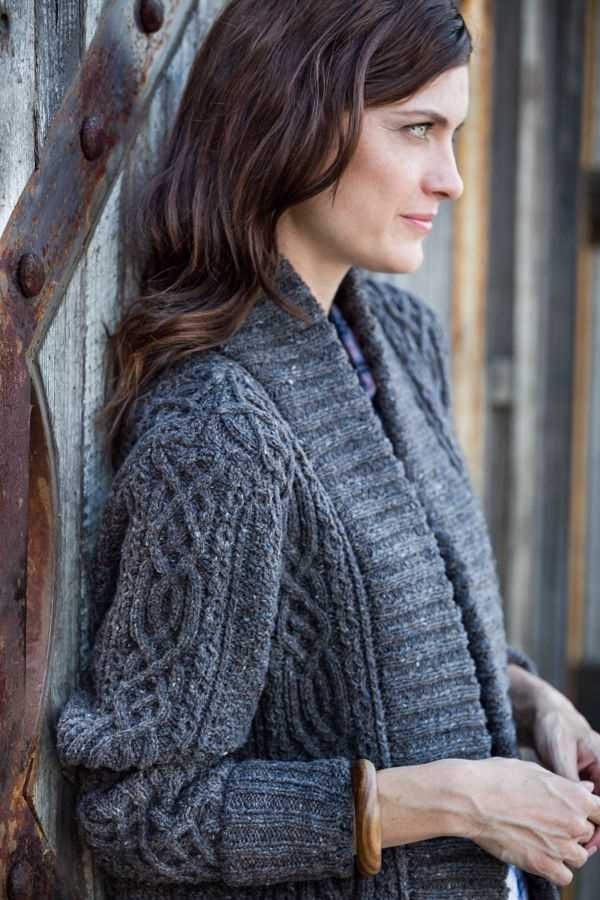 Knit pattern cardigan