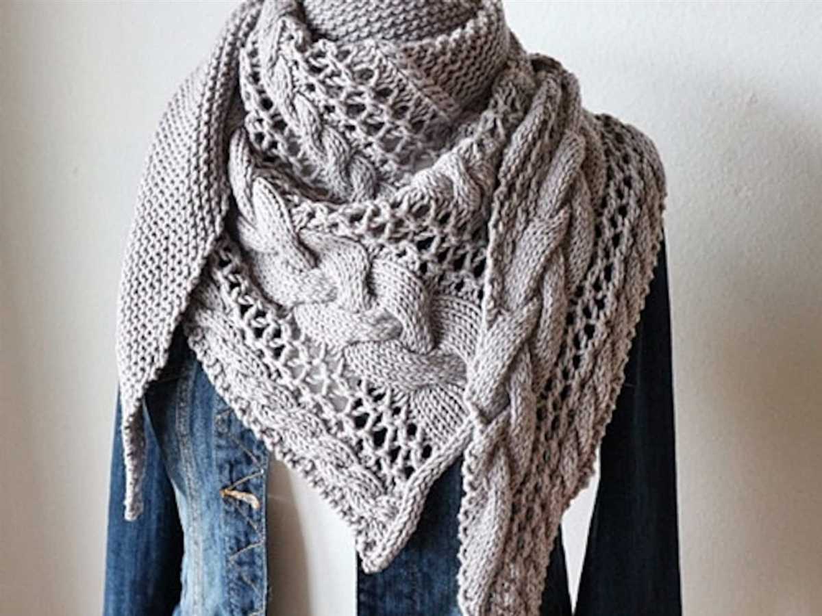 Knit pattern for scarf