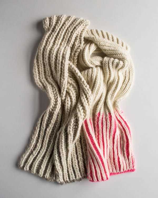 Knit two purl two scarf pattern