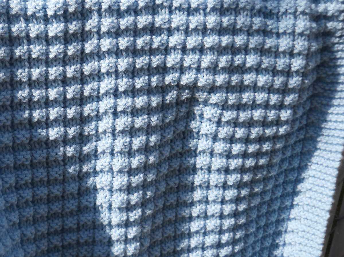 Knit waffle stitch pattern