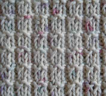 Knit waffle stitch pattern