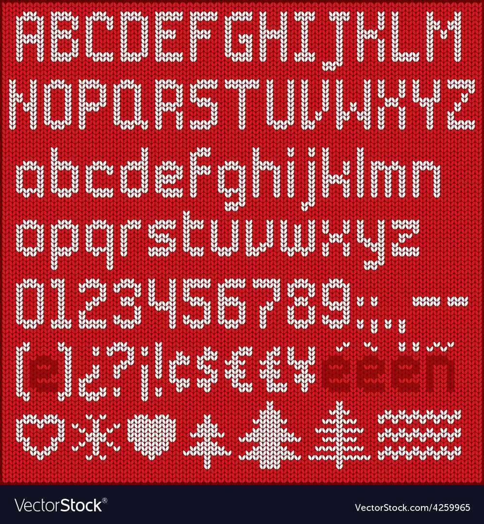 Knitted alphabet pattern free