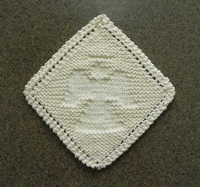 Knitted angel dishcloth pattern