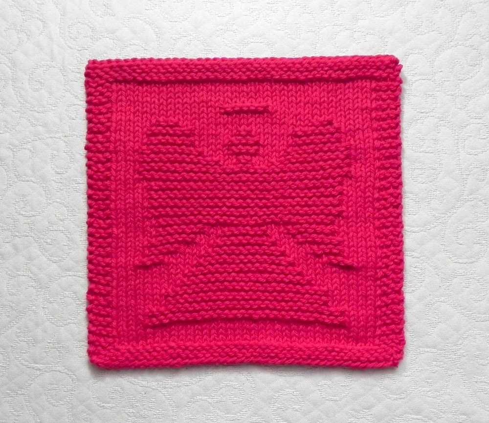 Knitted angel dishcloth pattern