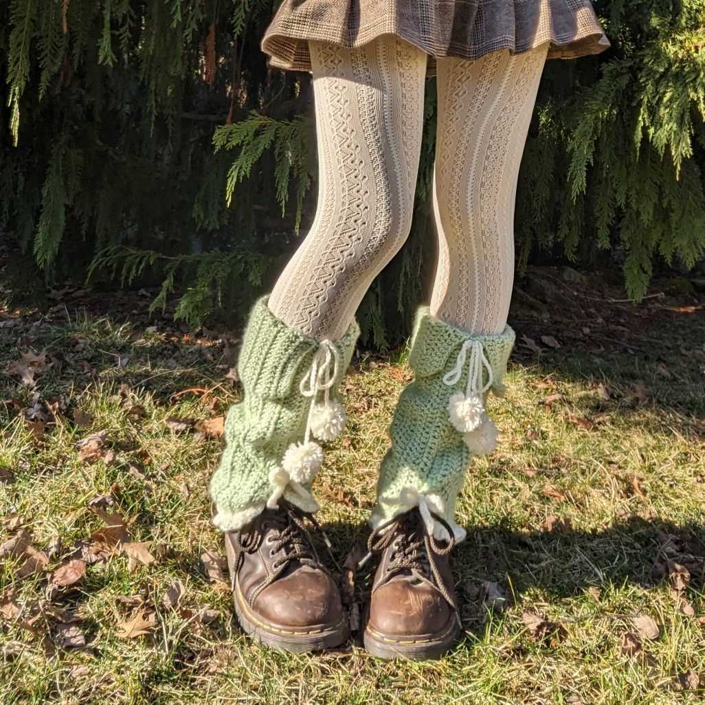 Knitted ankle warmers pattern