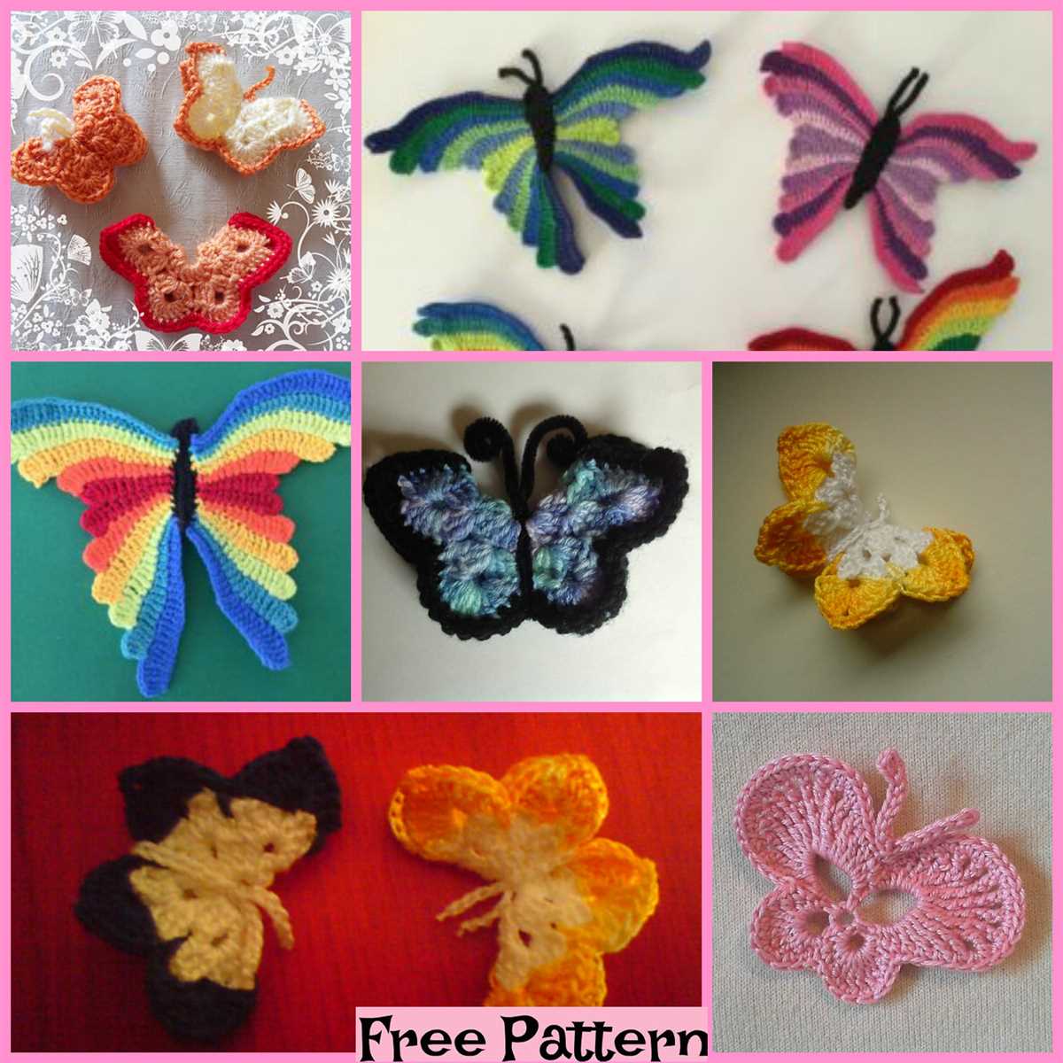 Knitted butterfly pattern free