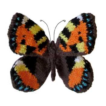 Knitted butterfly pattern