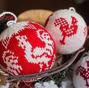 Knitted christmas balls free pattern