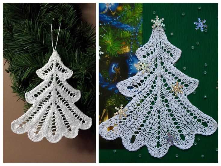 Knitted christmas tree ornaments pattern