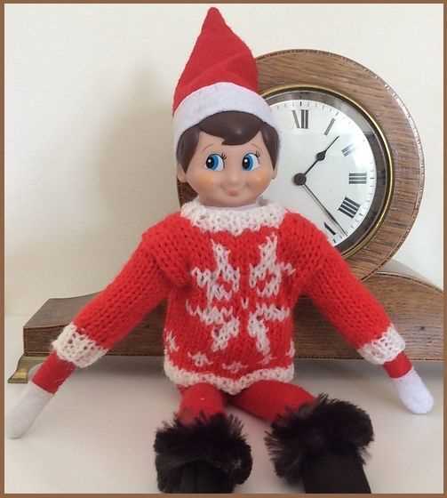 Knitted elf on the shelf pattern