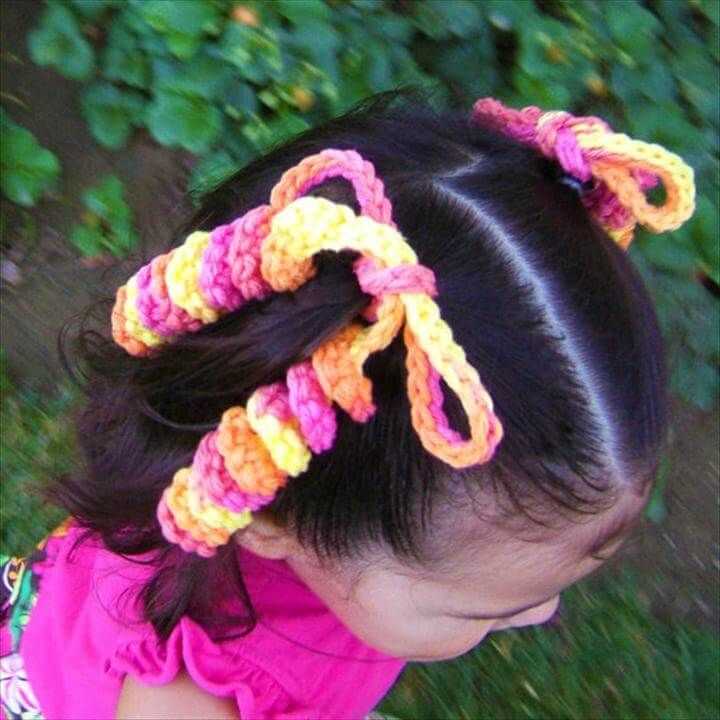 Knitted hair accessories free patterns