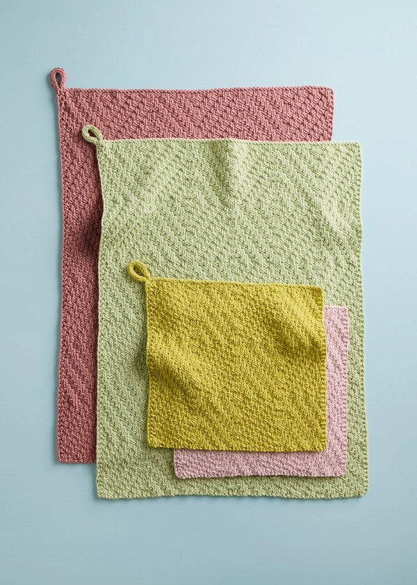 Knitted hand towel pattern