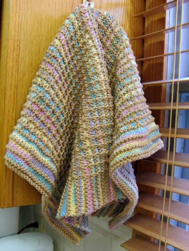 Knitted hand towel pattern