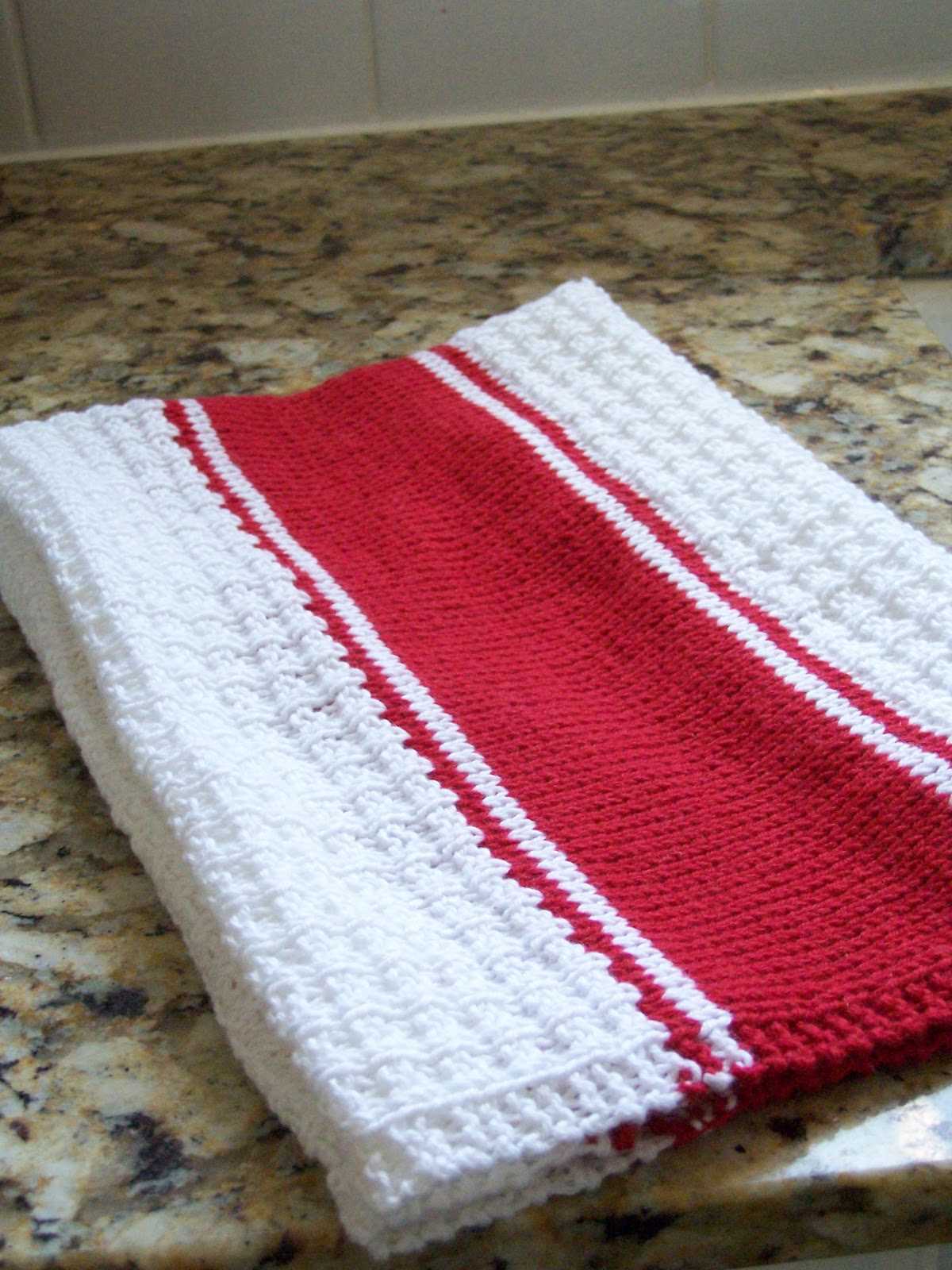 Knitted hand towel pattern