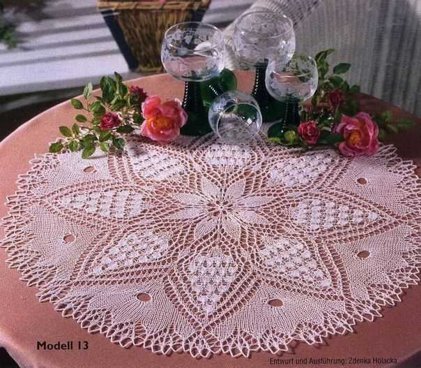 Knitted lace tablecloth patterns