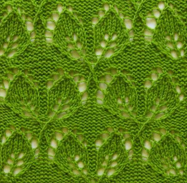 Knitted leaf pattern free