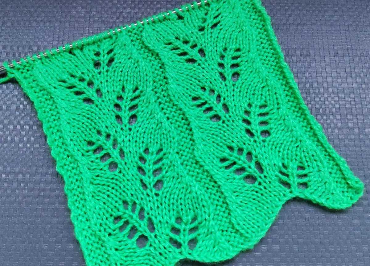 Knitted leaf pattern free