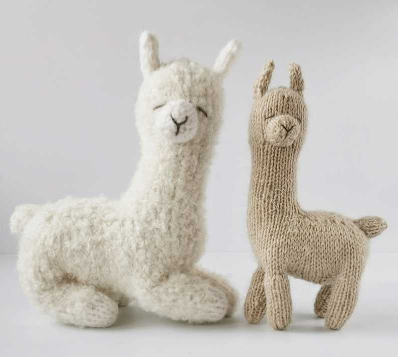 Knitted llama toy pattern