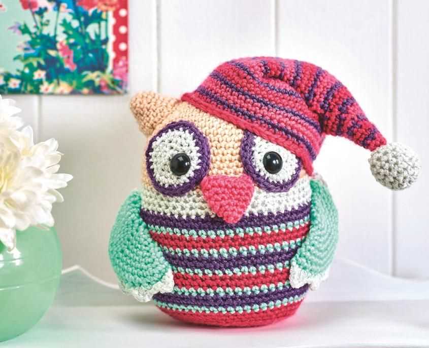 Knitted owl toy pattern free