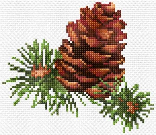 Knitted pine cone pattern