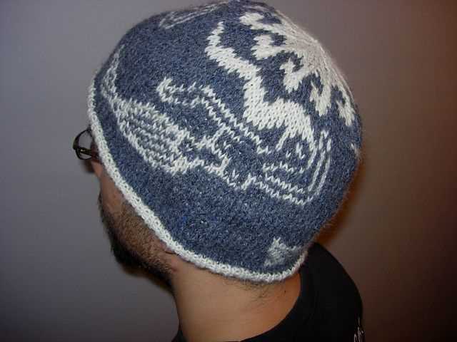 Knitted sailor hat pattern