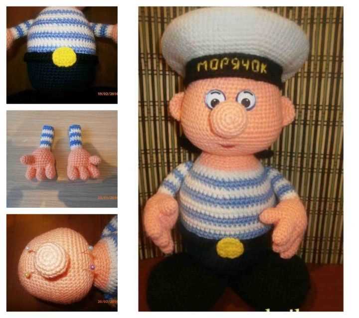 Knitted sailor hat pattern