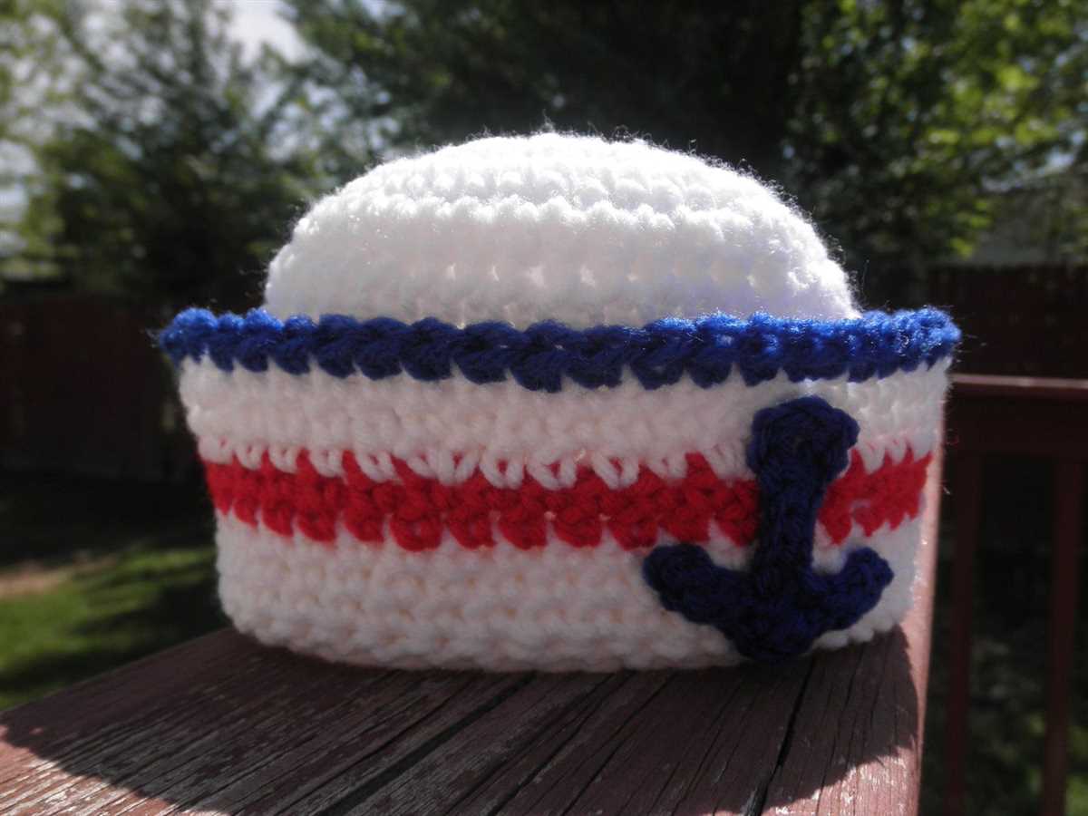 Knitted sailor hat pattern