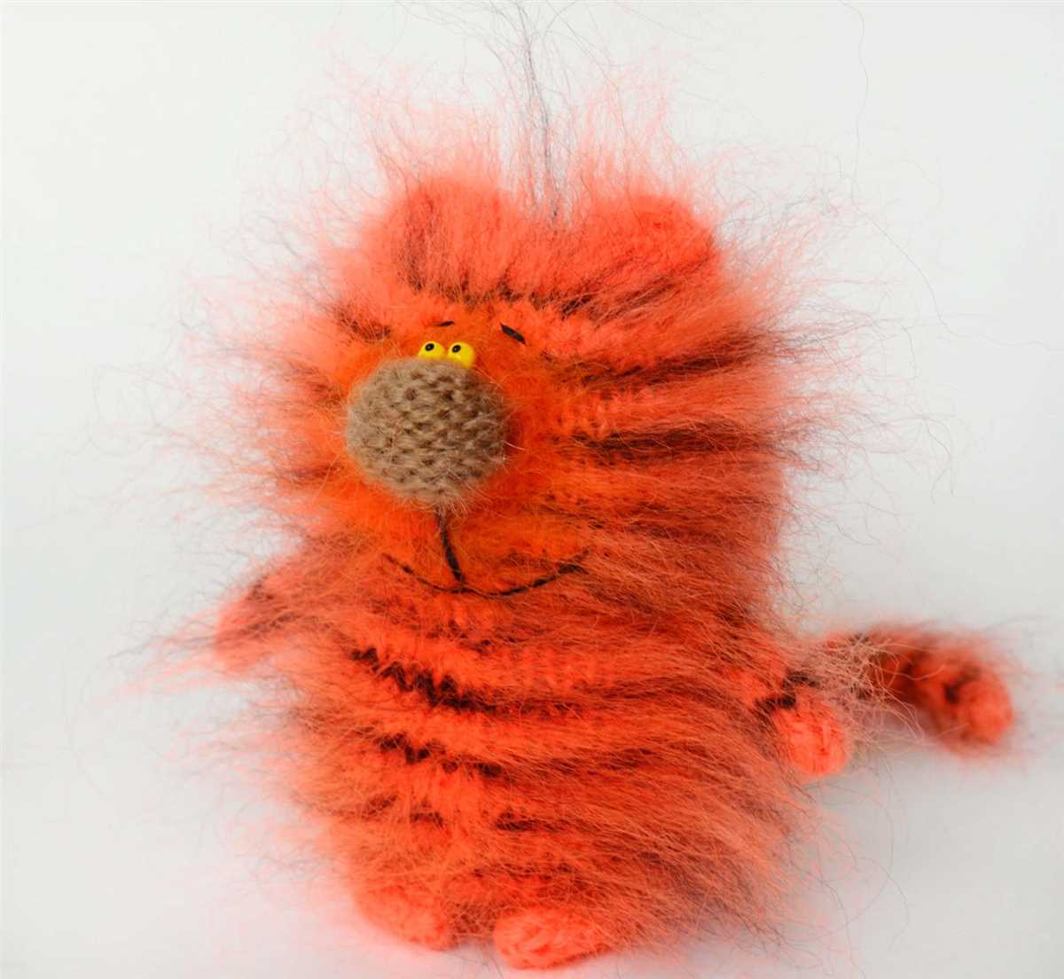 Knitted tiger toy pattern