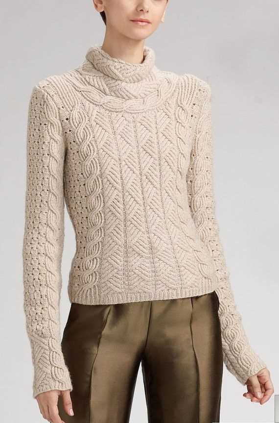 Knitted turtleneck pattern