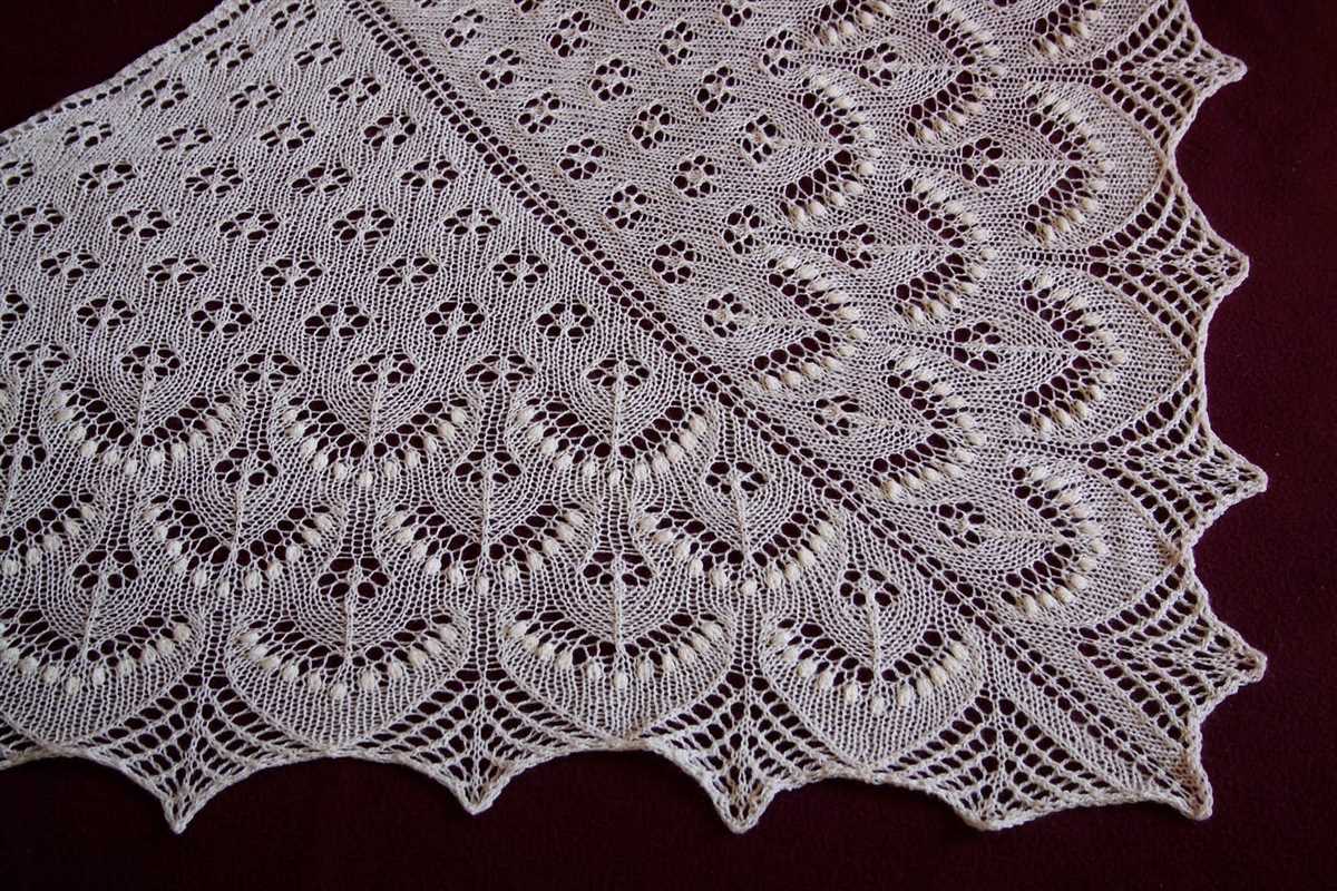 Knitted wedding shawl pattern