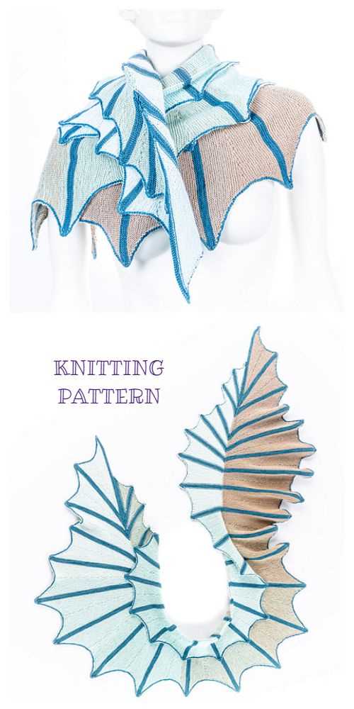 Knitted wings pattern