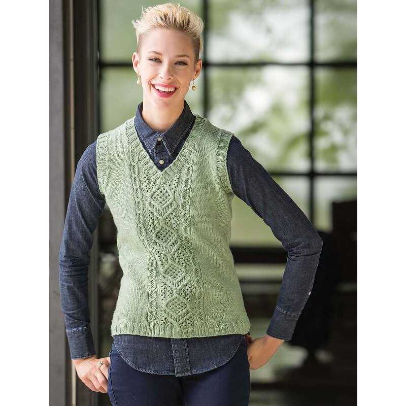 Knitted women's vest pattern free