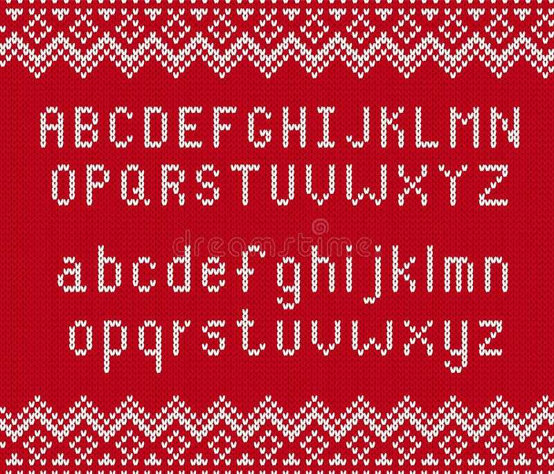 Knitted alphabet pattern free