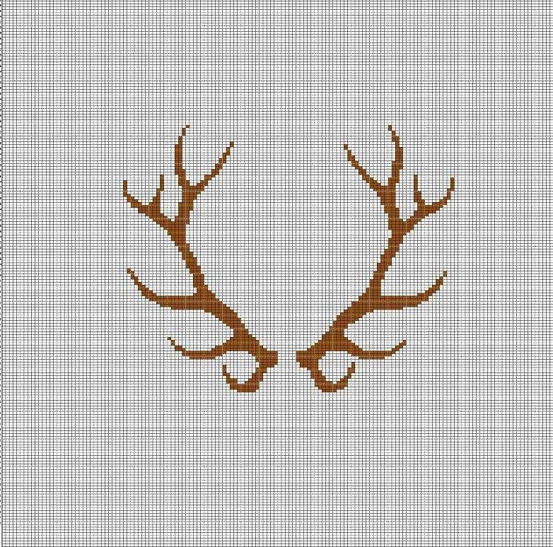 Knitted antlers pattern