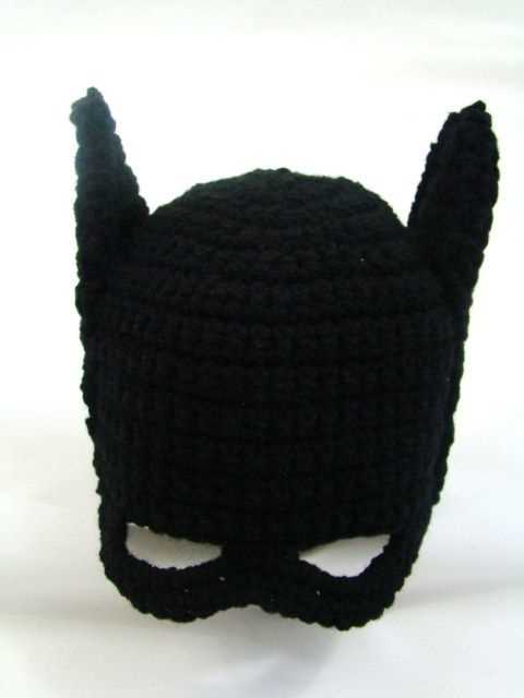 Knitted batman hat pattern