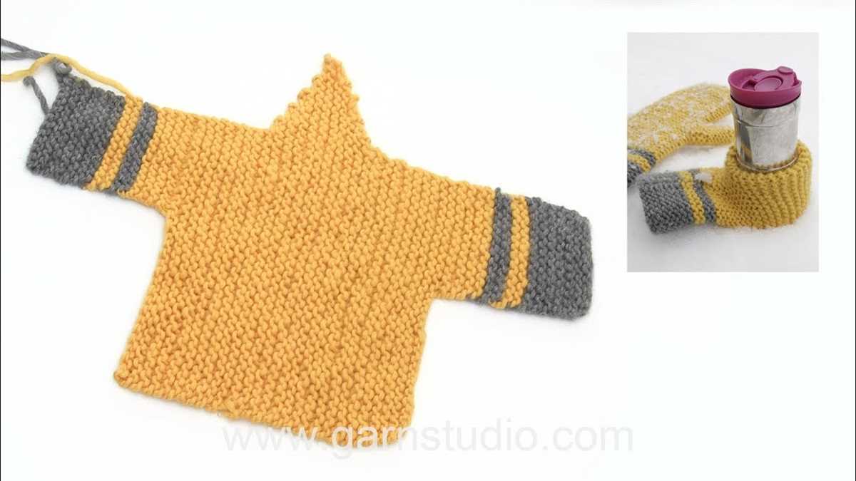 Knitted beer can mitten pattern