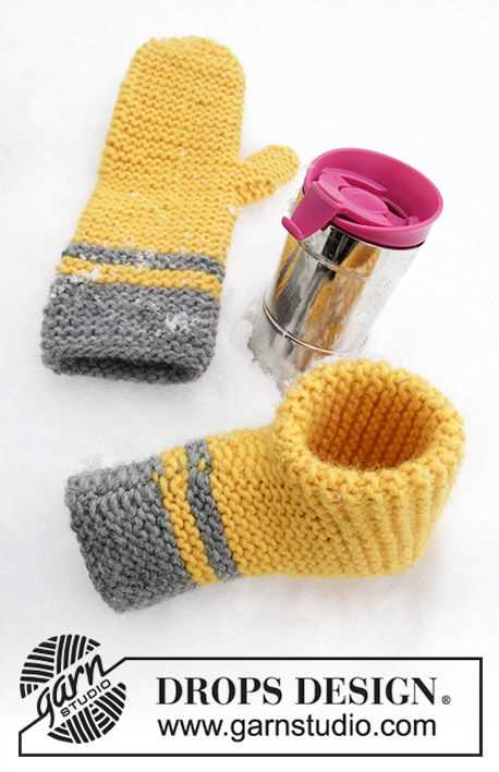 Knitted beer can mitten pattern