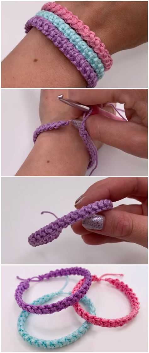 Knitted bracelet pattern