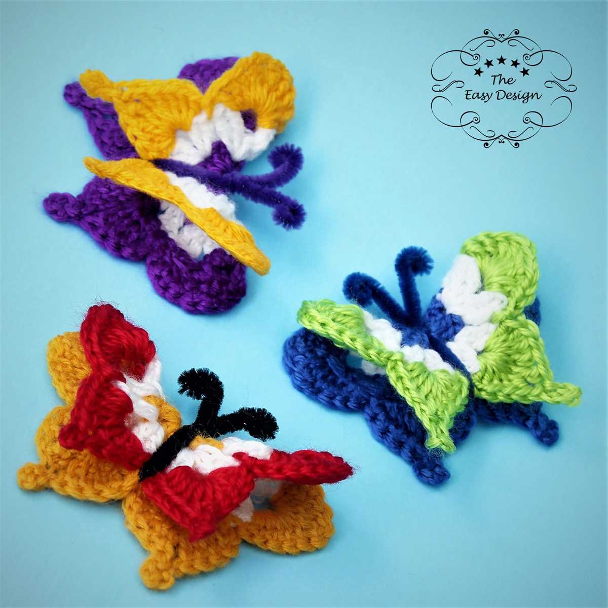 Knitted butterfly pattern