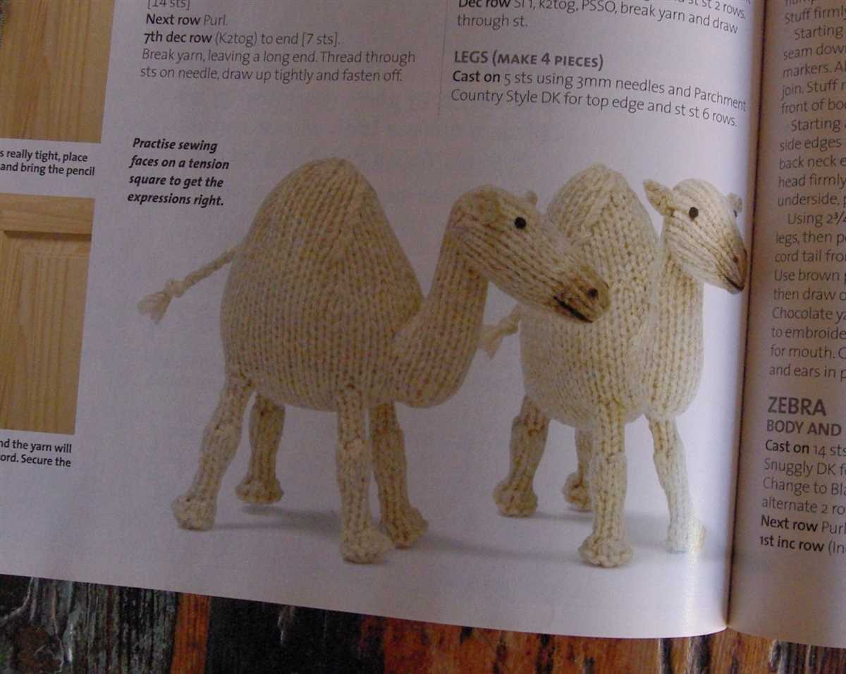 Knitted camel pattern