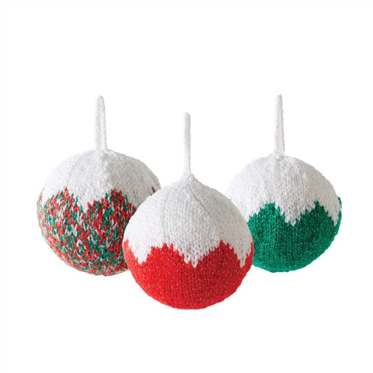 Knitted christmas balls free pattern
