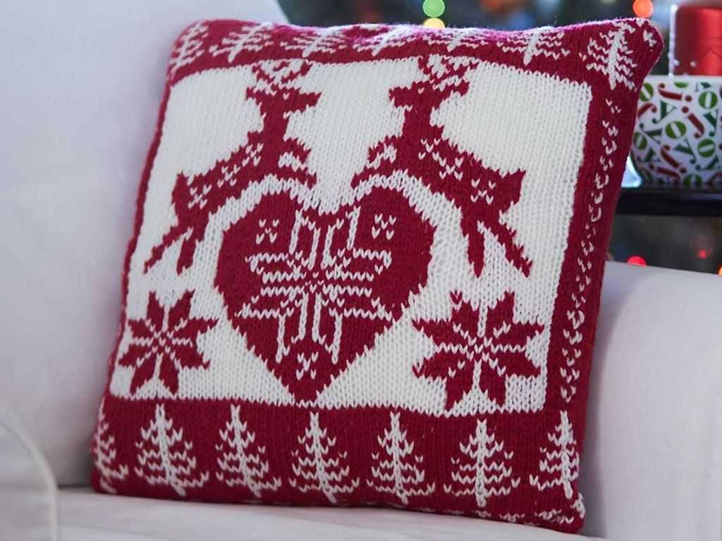 Knitted christmas cushion cover patterns