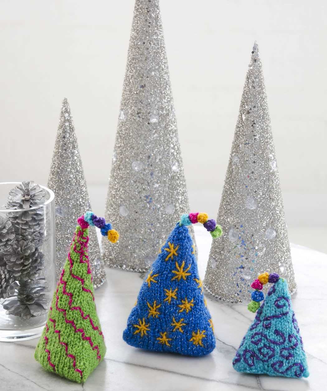 Knitted christmas trees patterns free