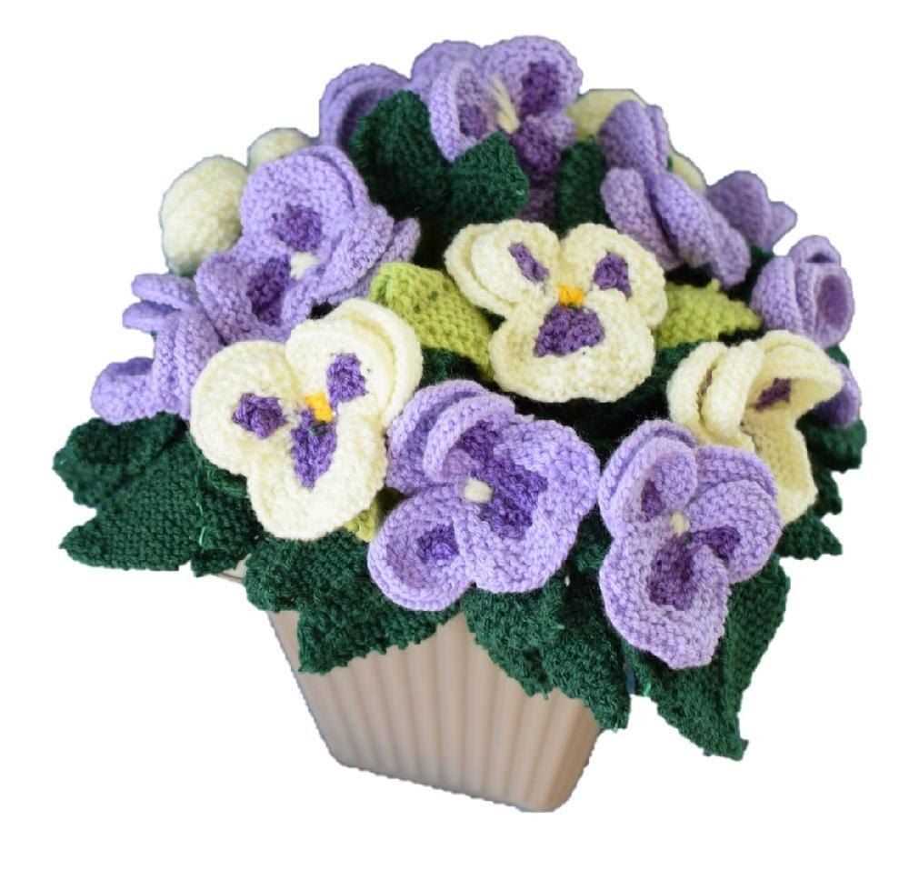 Knitted flower pot pattern free