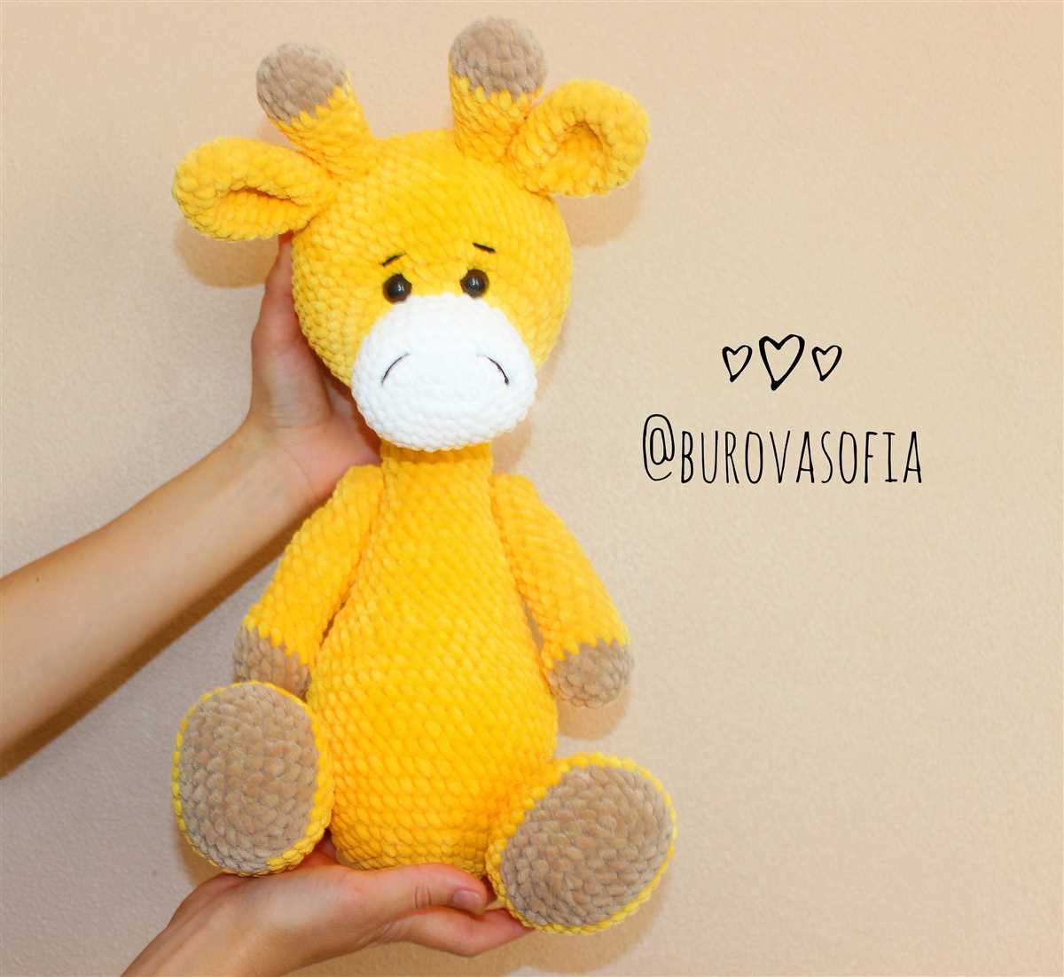 Knitted giraffe toy pattern